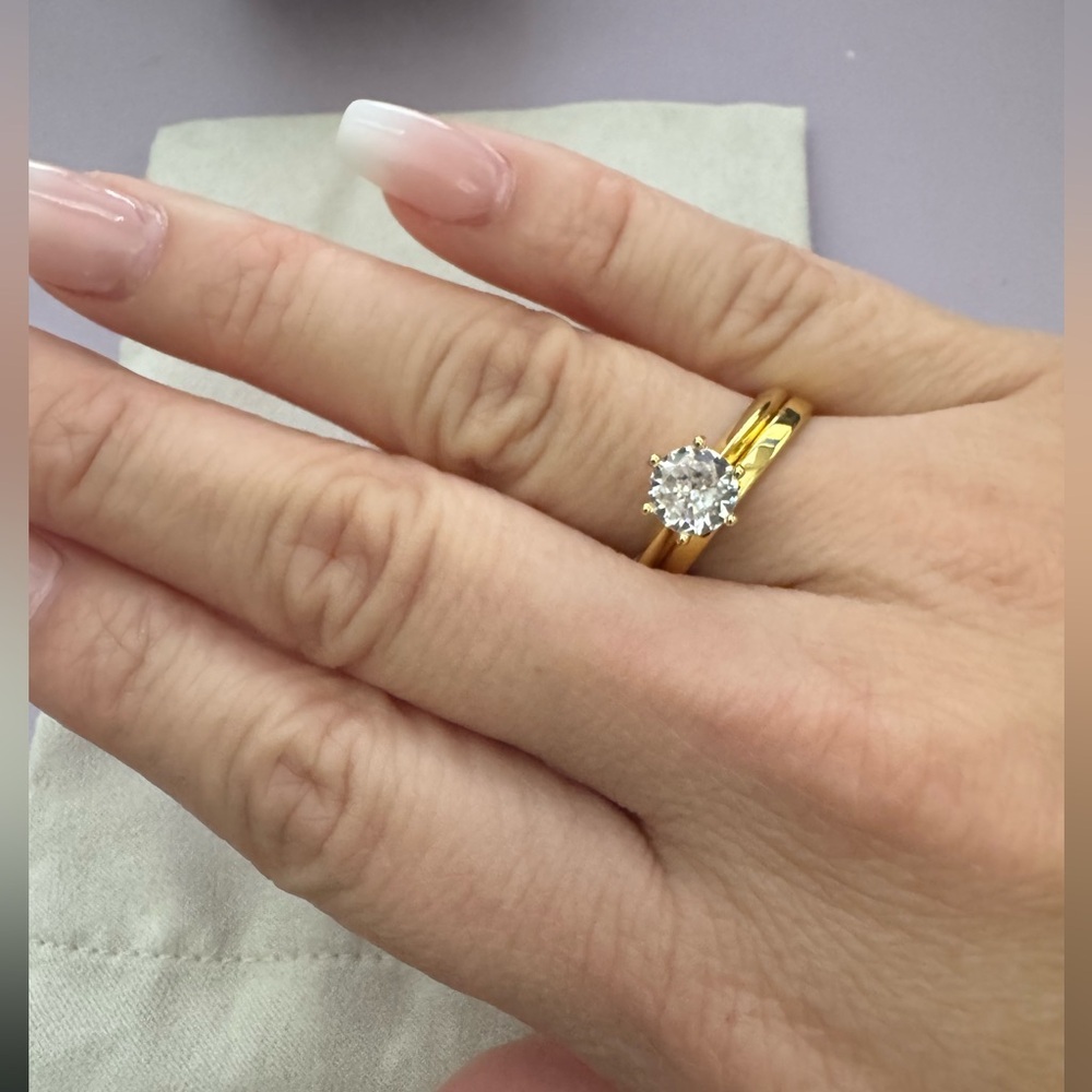 Charter Club Cubic Zirconia Duo Rings size 10 - Picture 3 of 6